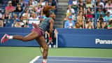 Serena Williams smiling at a public event, tennis champion and health advocate