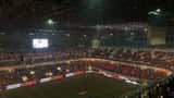 San Siro Stadion vor einem AC-Milan-Spiel in Mailand