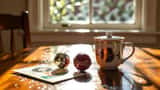 New Bluey Royal Australian Mint dollar coin beside commemorative cricket ball tin packaging on an Australian kitchen table
