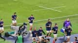 Joueurs du XV de France lors des Autumn Nations Series 2024 contre l'Argentine, Stade de France