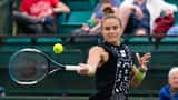 Maria Sakkari playing at WTA tournament