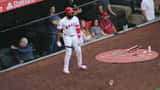 Jo Adell, jardinero de los Cleveland Guardians, en acción durante un partido de la MLB 2026