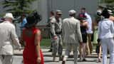 Attendees in colorful fashion at the Kentucky Derby