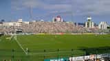 Estádio de futebol brasileiro visto de cima, representando a Série B do Campeonato Brasileiro