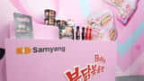 Samyang Buldak ramen vörur á Korea International Ramyeon Fair