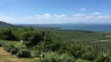Vue aérienne de la baie de Guantanamo, Cuba, site du centre de détention militaire américain