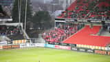 Brann-supportere som bortelag på Lerkendal stadion under Brann–Rosenborg
