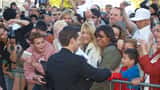 Tobey Maguire greeting fans at a Spider-Man 3 event