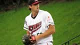 Clay Holmes Mets starting pitcher in game delivery during MLB 2026 season