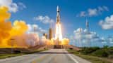 Fusée Ariane sur le pas de tir de Kourou en 2026