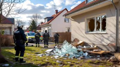 Polizeieinsatz nach Explosion in Leipziger Mehrfamilienhaus