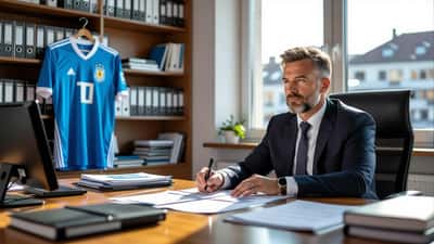Österreichischer Sportanwalt prüft FIFA-Dokumente und Spielervertrag im Wiener Büro