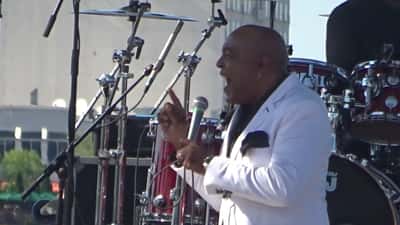 Peabo Bryson performing live on stage in Louisville Kentucky