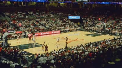 Women's basketball game action during a Cavaliers-era match, representing Cleveland's WNBA expansion franchise announcement 2026