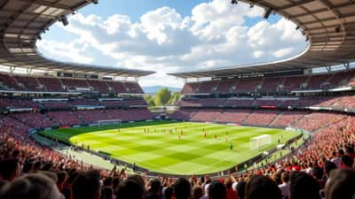 Stade de football à Lausanne, ambiance match international Lausanne – Flamengo 2026