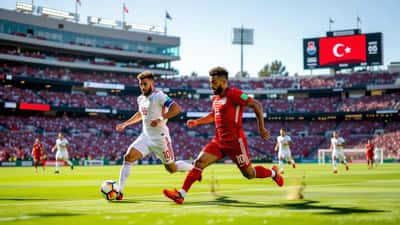 Joueur de l'équipe nationale turque en action lors du Mondial 2026 à Santa Clara