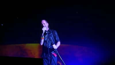 The Tragically Hip performing live in concert in Canada