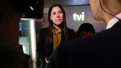 Estúdio da TVI em Lisboa durante debate televisivo