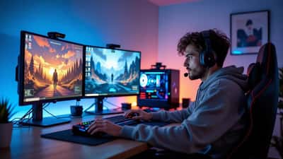 Salle d'exposition de jeux vidéo avec joueurs lors du CD-Action Expo 2024