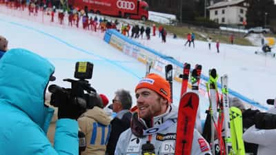 Aleksander Aamodt Kilde en course de ski alpin à Bormio en 2019