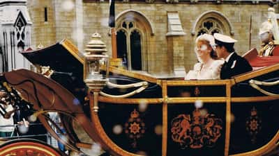 Prince Andrew and Sarah Ferguson at their 1986 wedding