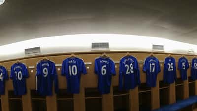 Vue extérieure du stade Stamford Bridge, domicile de Chelsea FC, lors d'un match de Premier League