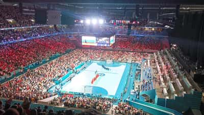 Håndboldkamp med Danmark mod Slovenien ved Paris 2024 semifinalen