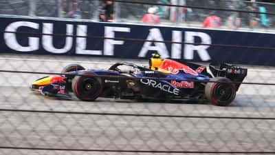 Isack Hadjar im Red Bull Rennauto beim Bahrain GP 2026