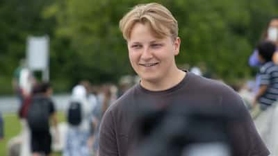 Prins Sverre Magnus av Norge ved Kadettangen i militær seremoni
