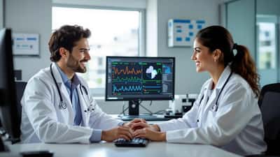 Médico especialista consultando adolescente sobre critérios de cirurgia bariátrica em consultório hospitalar em São Paulo