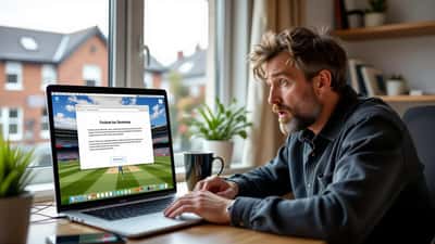 Man in Belfast home office alarmed by suspicious popup on laptop while watching cricket live stream