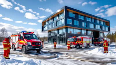 Pirkanmaan pelastusajoneuvoja Tampereella, turvallisuusasiantuntijan aihe