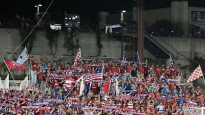 Football match at Toyota Stadium Frisco FC Dallas home ground and Sweden World Cup 2026 training base