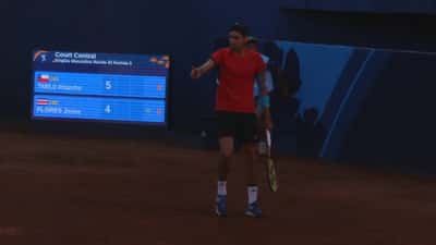 Le tennisman chilien Alejandro Tabilo lors des Jeux panaméricains 2023