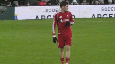Florian Wirtz i aksjon under trening med Liverpool, januar 2026