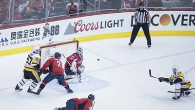 Pittsburgh Penguins player in action on ice during NHL game