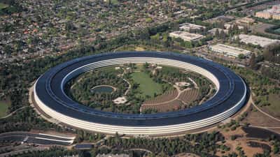 Luftaufnahme des Apple Park Campus in Cupertino, Kalifornien