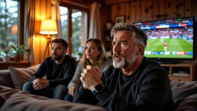 Norsk fotballfan ser Sunderland mot Arsenal på TV med intens spenning og stress