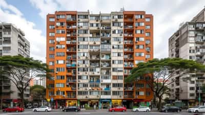 Prédios residenciais no centro de São Paulo, representando o mercado imobiliário de aluguel