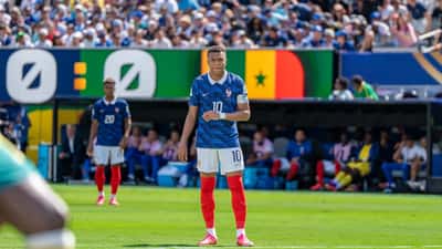 Kylian Mbappé i aksjon for Frankrike under VM 2026, fotografert mot Senegal i gruppespillet