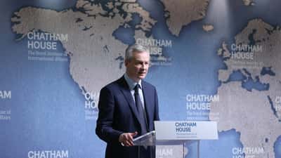 Bruno Le Maire lors d'une intervention publique sur la réforme de l'école maternelle en France 2026