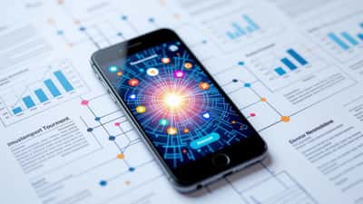 Smartphone showing a viral fever game tournament bracket with esports lights