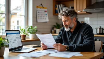 Professionnel canadien devant des documents ARC et un calendrier avec les dates d'acomptes provisionnels T4 2026 encerclées