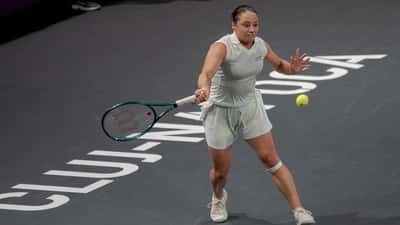 Elisabetta Cocciaretto en acción durante el Transylvania Open, tenista italiana en cuartos de final del Mubadala DC Open 2026