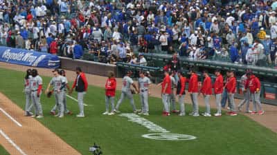 Washington Nationals player at Dodger Stadium during September 2026 series