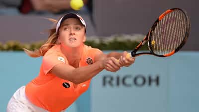 Elina Svitolina competing in a tennis match