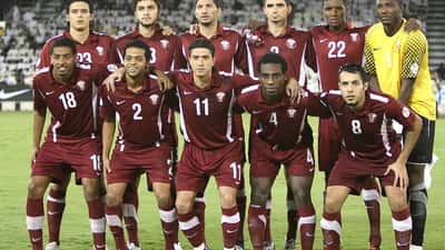 Katarische Fußballnationalmannschaft beim Training – WM 2026