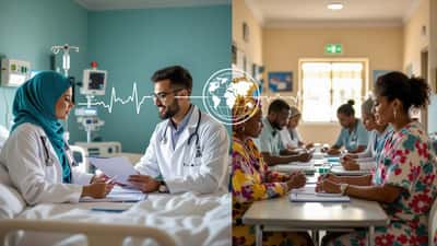 Médecins et professionnels de santé lors d'une mission de coopération médicale entre le Maroc et Haïti en 2026