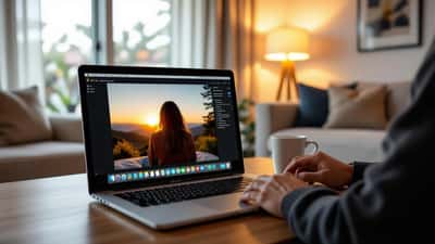 Person using streaming service on laptop with data privacy settings visible in Australia 2026