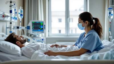 Paziente ustionato in ospedale dopo grave incendio, medicazioni e monitoraggio medico
